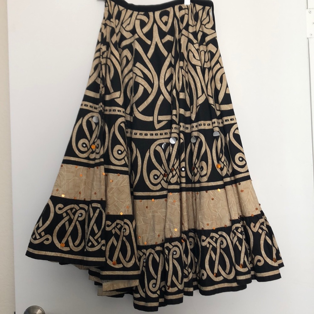 unique pure cotton flowy skirt